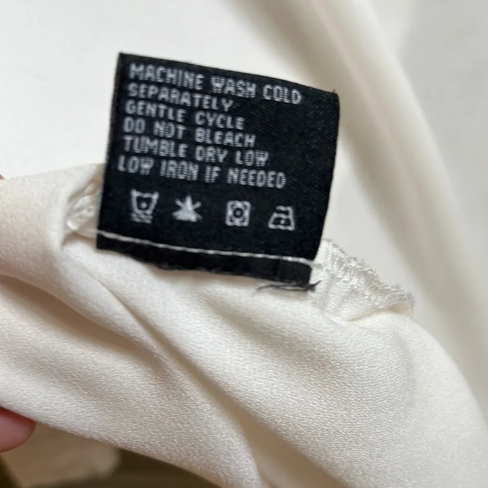 G by Giuliana -🎵BLONDIE LYRIC 🎼White Sheer Blouse w/Bow/Scarf/Tie - Picture 13 of 13